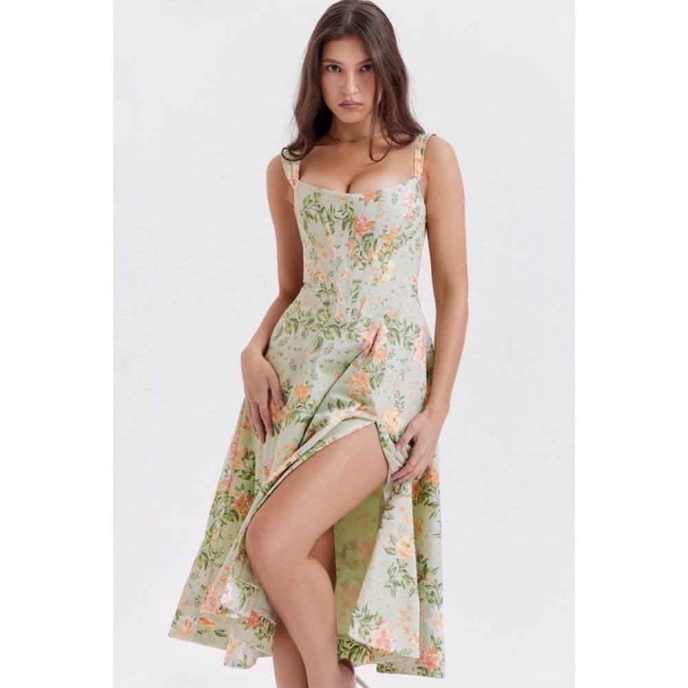 House of CB Saira Light Jade
Print Dress XS